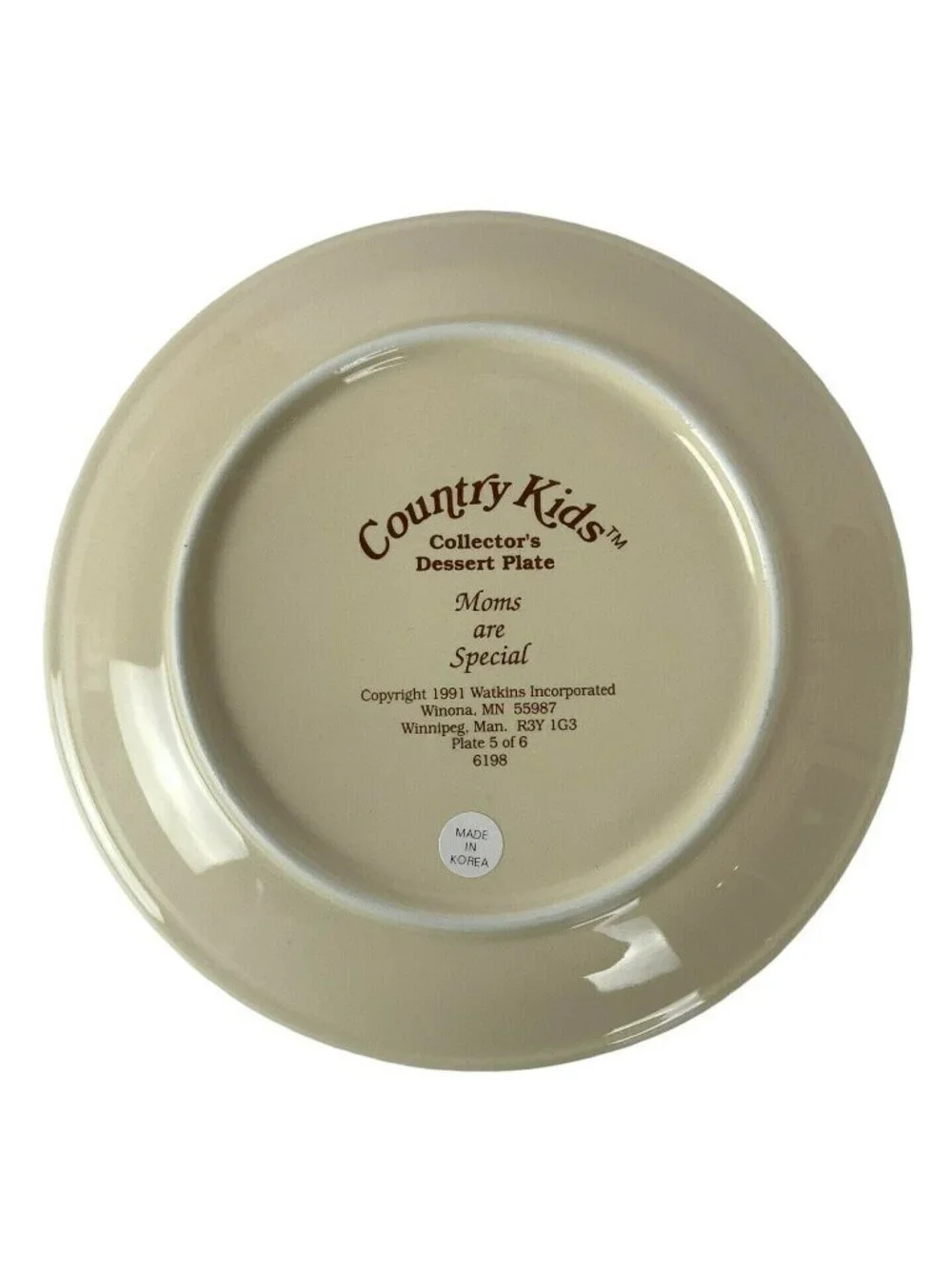 Watkins Country Kids Collector Dessert Plates Vintage 1990s Set Of 4 Decorative